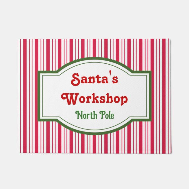 Santa's Workshop Doormat Rug Deurmat (Voorkant)