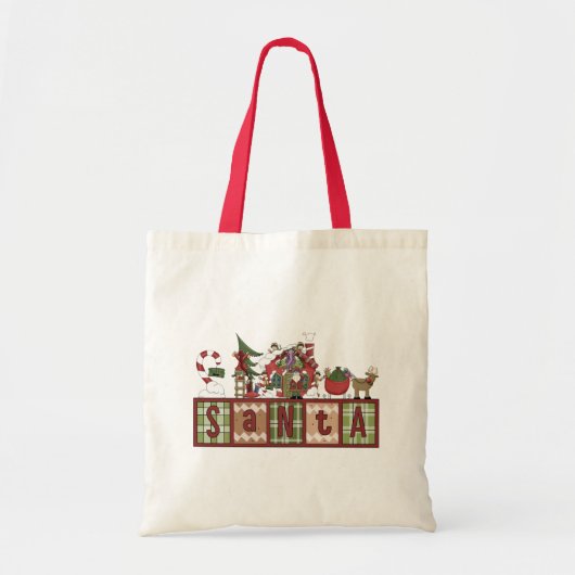 Santa's Workshop-feestdag-cadeauCanvas tas (Voorkant)