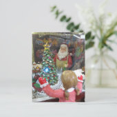 Santa's workshop feestdagenkaart (Staand voorkant)