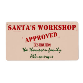 Santa's Workshop Gepersonaliseerde Labels