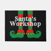 Santa's Workshop grappige zelfklevende kerstcadeau Deurmat (Voorkant)
