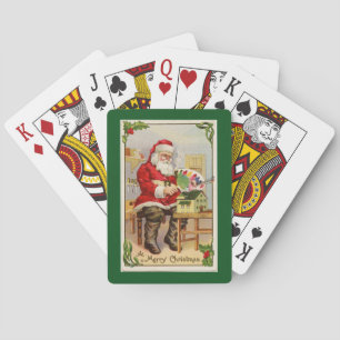 Santa's Workshop Green Pokerkaarten