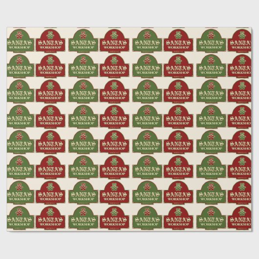 Santa's Workshop inpakpapier (Vlak)