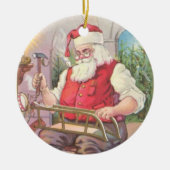 Santa's Workshop Keramisch Ornament (Voorkant)