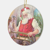 Santa's Workshop Keramisch Ornament (Links)