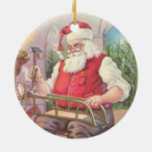 Santa's Workshop Keramisch Ornament (Achterkant)