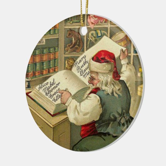 Santa's workshop keramisch ornament (Links)