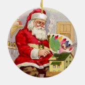 Santa's Workshop Keramisch Ornament (Achterkant)