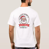 Santa's Workshop Kleine Helper Elf gepersonaliseer T-shirt (Achterkant)