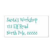 Santa's Workshop Mailing Address Kerstmis Zelfinktende Stempel (Design)