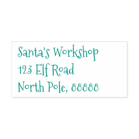 Santa's Workshop Mailing Address Kerstmis Zelfinktende Stempel (Design)