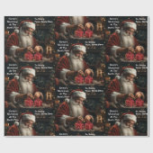 Santa's Workshop Naam van kind toevoegen Ai Cadeaupapier (Vlak)