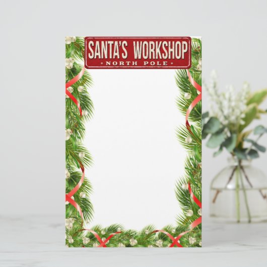 Santa's workshop Noordpool Briefpapier (Staand voorkant)