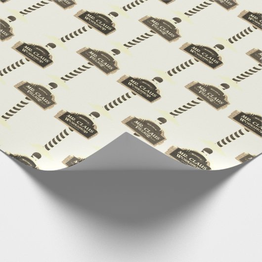 Santa's workshop Noordpool Cadeaupapier (Hoek)