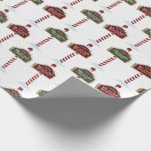 Santa's Workshop Noordpool Kerstmis Cadeaupapier (Hoek)