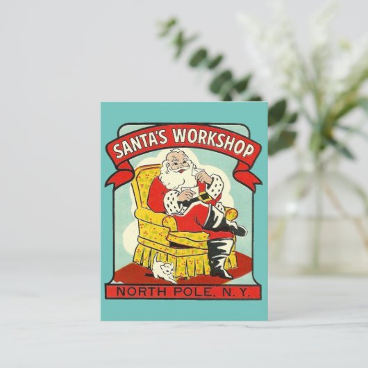 Santa's Workshop, North Pole N.Y. - Briefkaart (Staand voorkant)