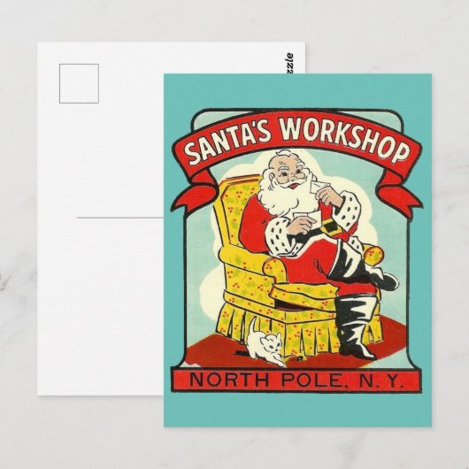Santa's Workshop, North Pole N.Y. - Briefkaart (Voorkant / Achterkant)