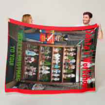 Santa's Workshop Nutcrackers Fleece Blanket