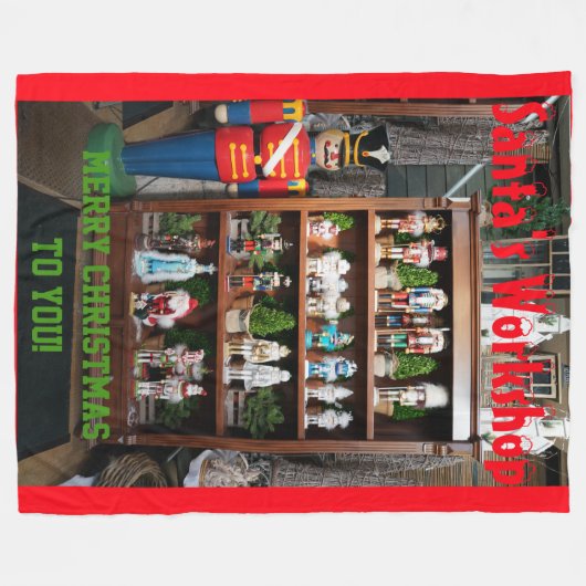 Santa's Workshop Nutcrackers Fleece Blanket (Voorkant (Horizontaal))