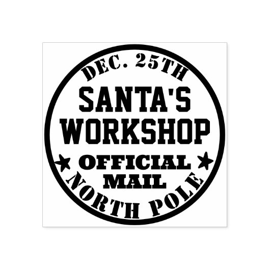 Santa's Workshop Officiële postbezorging Rubberstempel (Afrduk)