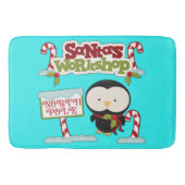 Santa's Workshop Penguin Badmat (Voorkant)