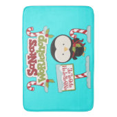 Santa's Workshop Penguin Badmat (Voorkant Verticaal)