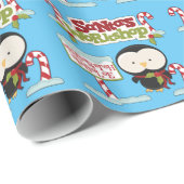 Santa's Workshop Penguin Cadeaupapier (Rol Hoek)