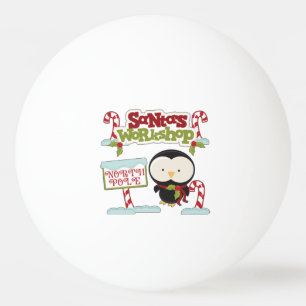 Santa's Workshop Penguin/Jolly-Feestdagen Pingpongbal