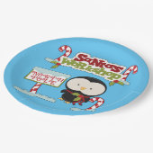 Santa's Workshop Penguin Papieren Bordje (Gekanteld)