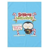 Santa's Workshop Penguin Tafelkleed (Voorkant)