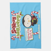 Santa's Workshop Penguin Theedoek (Verticaal)