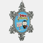 Santa's Workshop Penguin Tin Sneeuwvlok Ornament (Links)