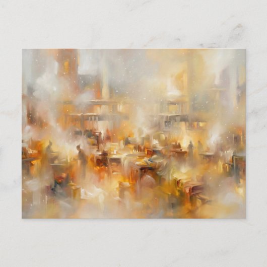 Santa's Workshop Romantic Style Postcard Feestdagenkaart (Voorkant)