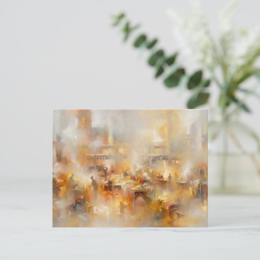 Santa's Workshop Romantic Style Postcard Feestdagenkaart (Staand voorkant)