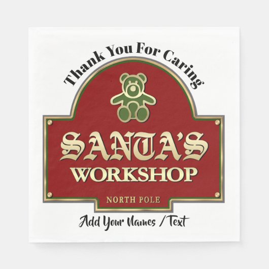 Santa's Workshop Servetten (Voorkant)