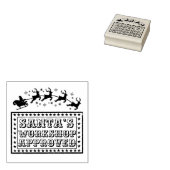 Santa's workshop speelgoed goedkeuringsstempel met rubberstempel (Gestempeld)