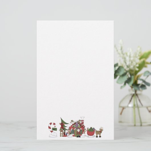 Santa's Workshop Stationery Briefpapier (Staand voorkant)