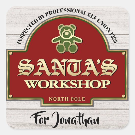 Santa's Workshop Sticker (Voorkant)