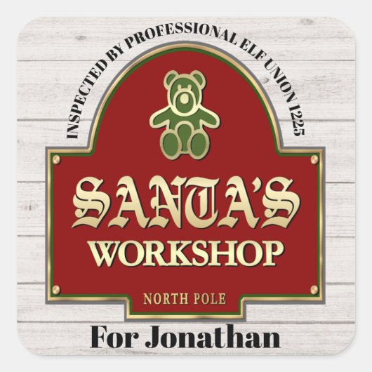 Santa's Workshop Sticker (Voorkant)