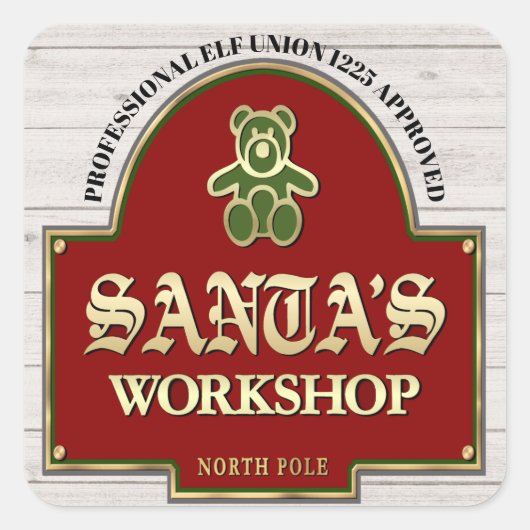 Santa's Workshop Sticker (Voorkant)