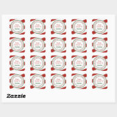 Santa's Workshop Stripe-kerstcadeau Vierkante Sticker (Vel)