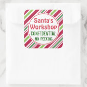 Santa's Workshop Vertrouwelijke Kerst stickers (Tas)