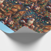 Santa's Workshop Wonderland Matte Wrapping Paper Cadeaupapier (Hoek)