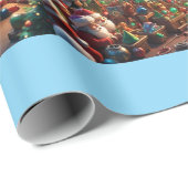 Santa's Workshop Wonderland Matte Wrapping Paper Cadeaupapier (Rol Hoek)