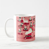 Santa's Workshop Yoga-Mok voor kerstmis Koffiemok (Links)