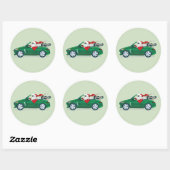 Santa's World Tour Convertible Ronde Sticker (Vel)