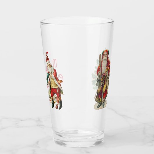 Santas Ye Old Kerstmis Pint Glass - Nostalgisch Glas (Rechts)