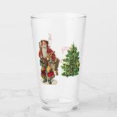 Santas Ye Old Kerstmis Pint Glass - Nostalgisch Glas (Voorkant)