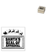 Santa's zegel van goedkeuring sleigh rendier lijst rubberstempel (Gestempeld)