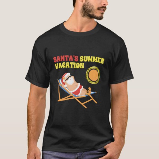 Santas Zomervakantie Kerstmis in juli T-shirt (Voorkant)